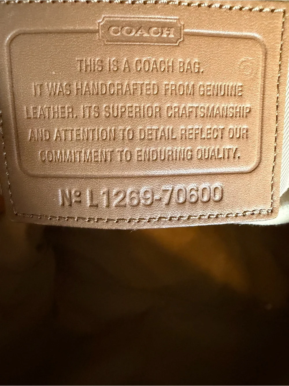 Coach Men’s Leather Carry Bag - Brown